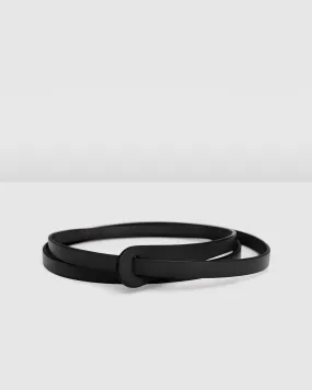 Tie The Knot Leather Belt - Black