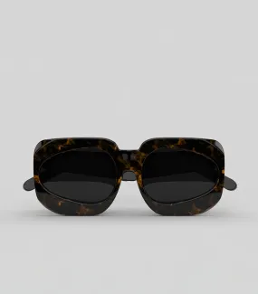 Tissa Fontaneda Ischia Sunglasses Tortoise On Tortoise