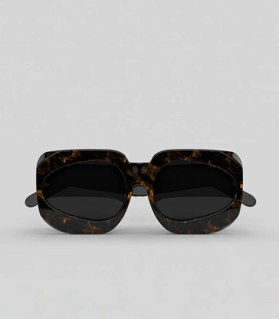 Tissa Fontaneda Ischia Sunglasses Tortoise On Tortoise