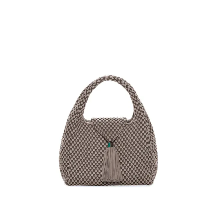 Tissa Fontaneda Simple Matter Tassle Ash Grey Shoulder Bag