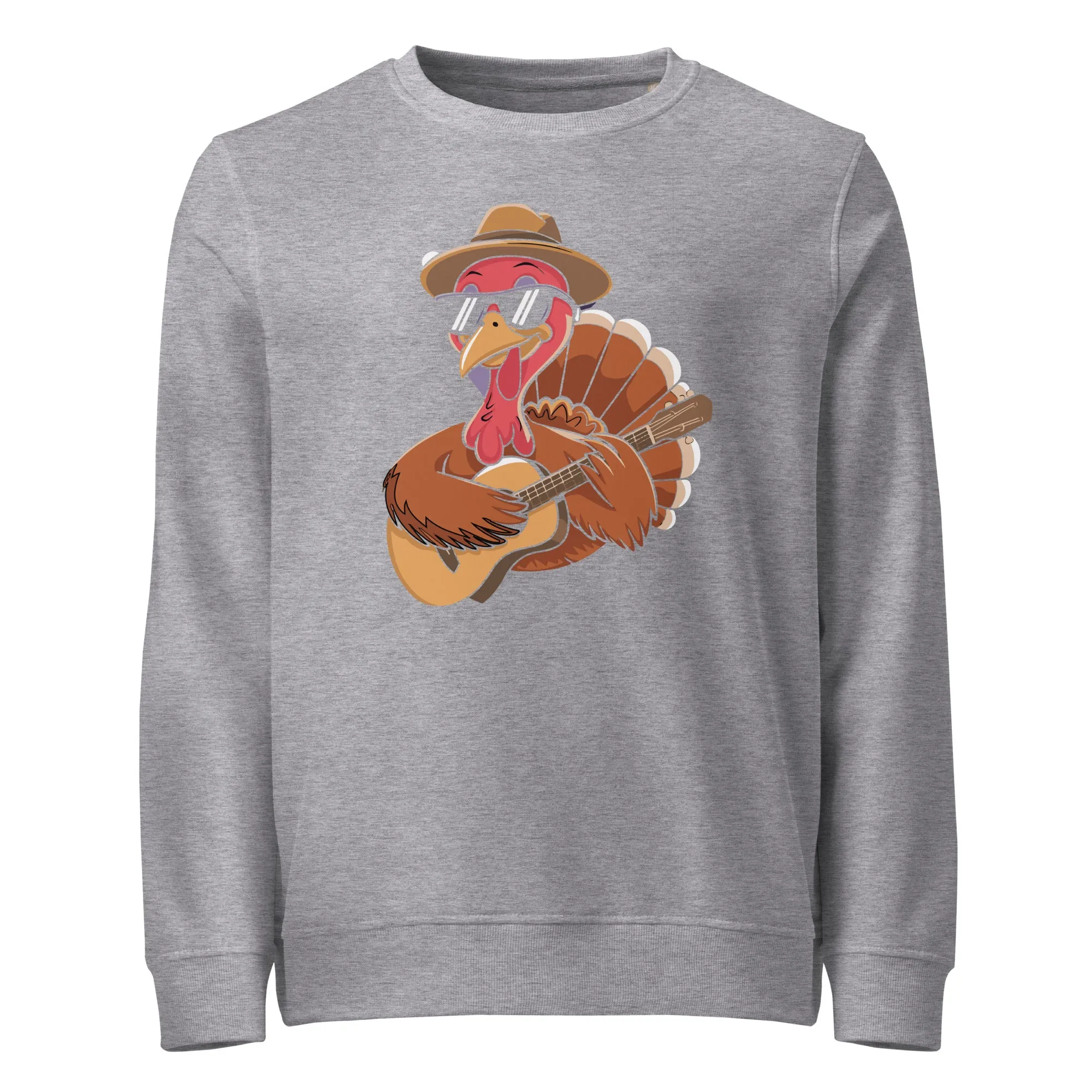 Turkey With Glasses Graphic Men Organic Sweatshirt