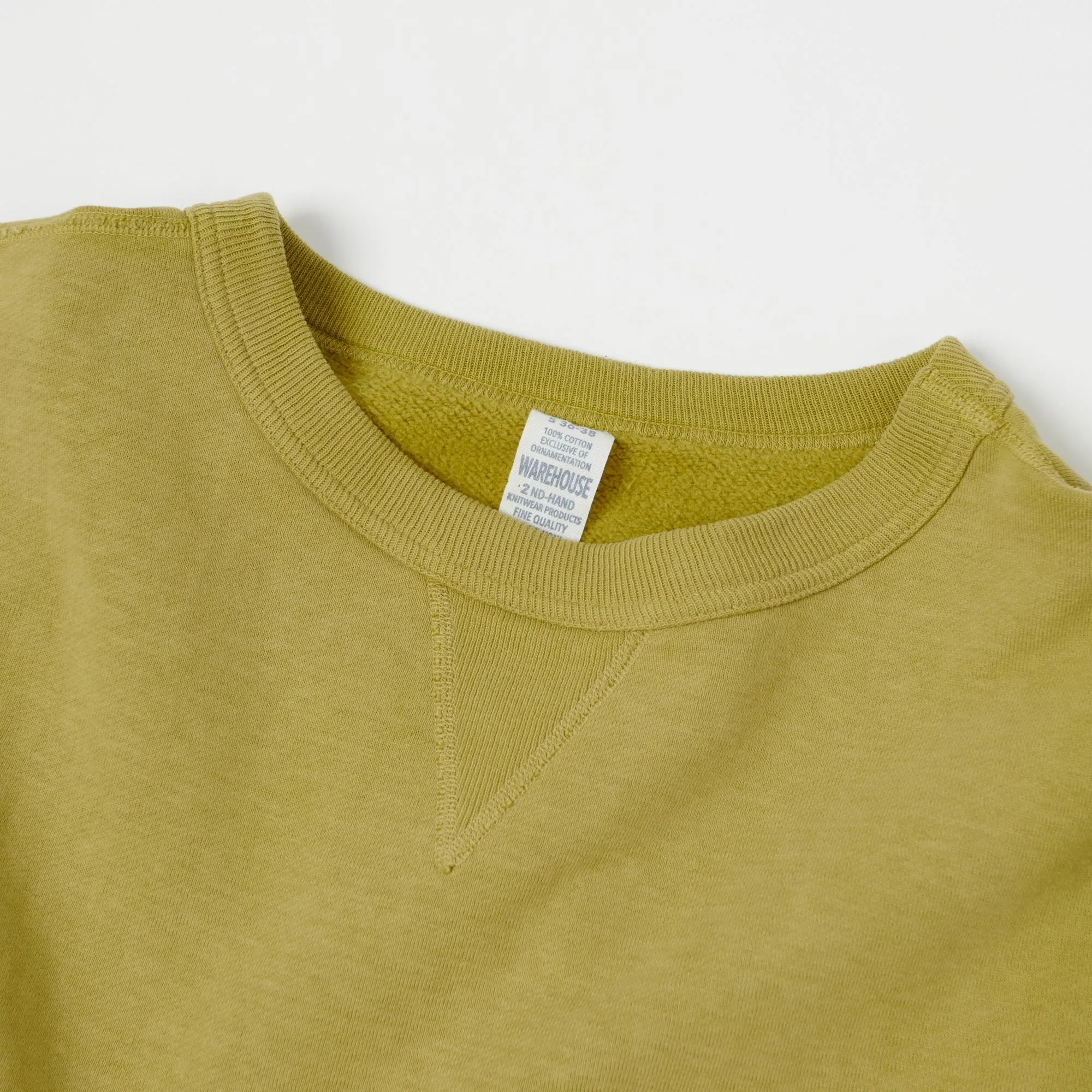 Warehouse & Co 474 Crew Neck Sweatshirt - Faded Yellow