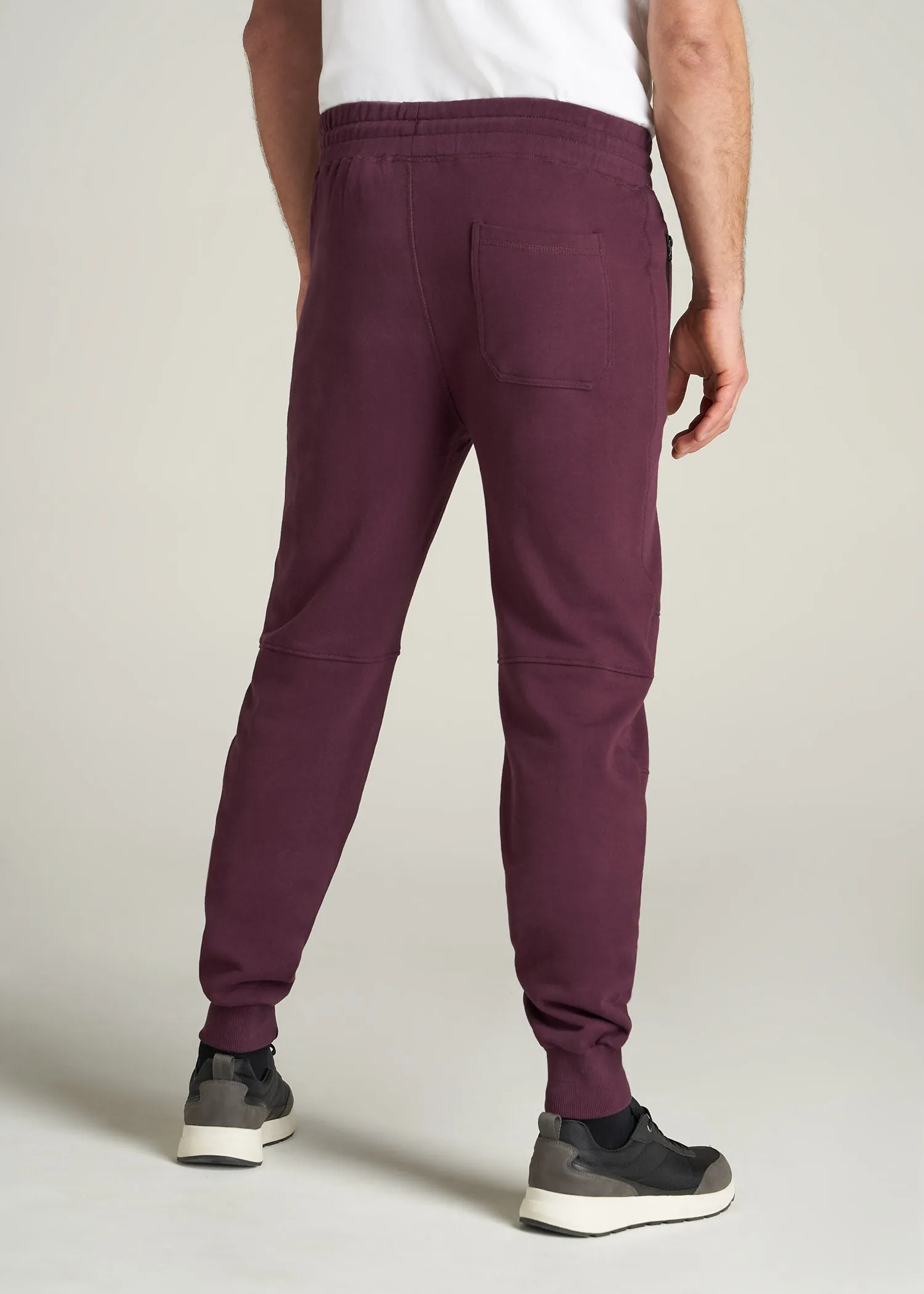 Wearever French Terry Men's Tall Joggers in Maroon