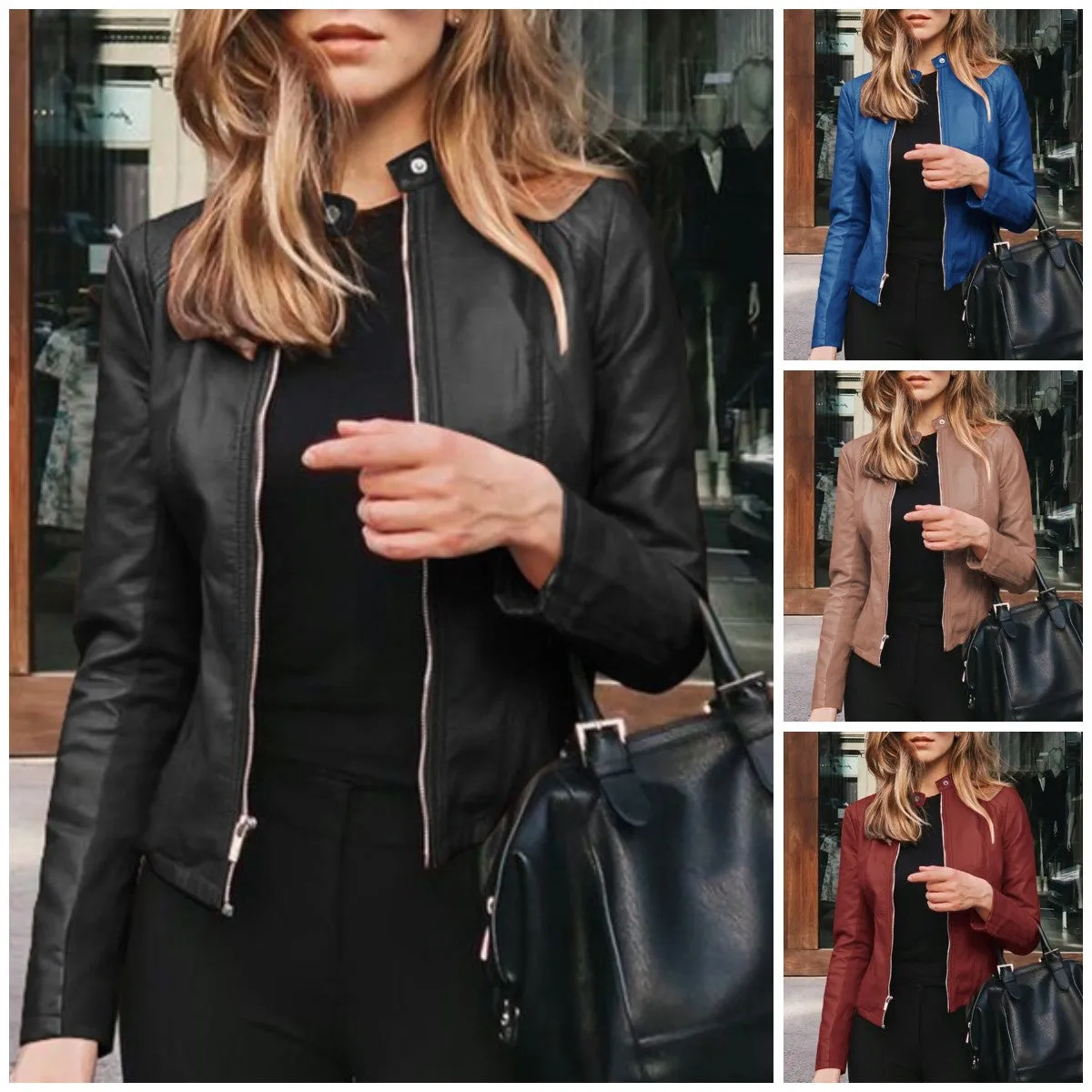 Women's Fashion Leather Tops