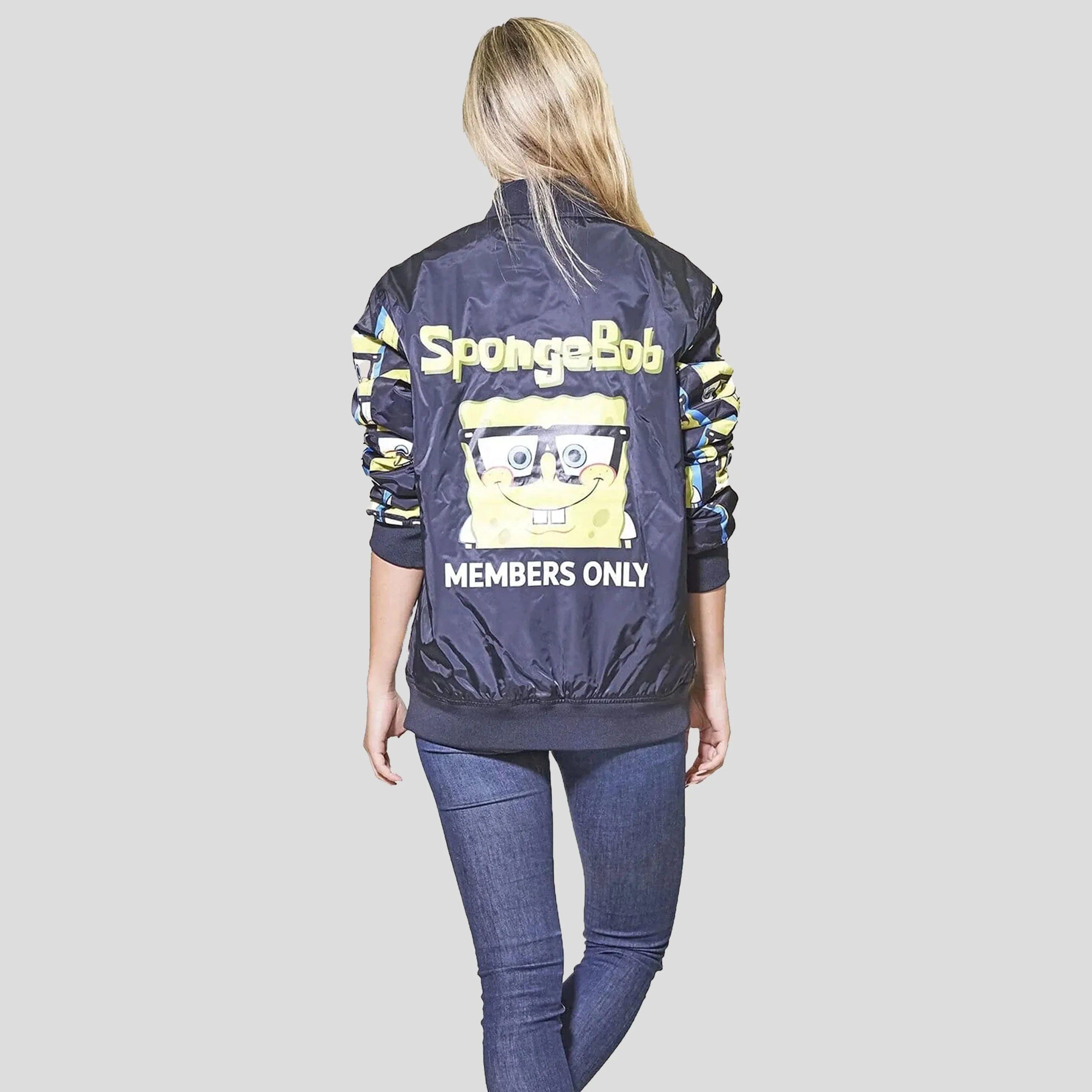 Women's Nickelodeon SpongeBob Bomber Oversized Jacket - FINAL SALE