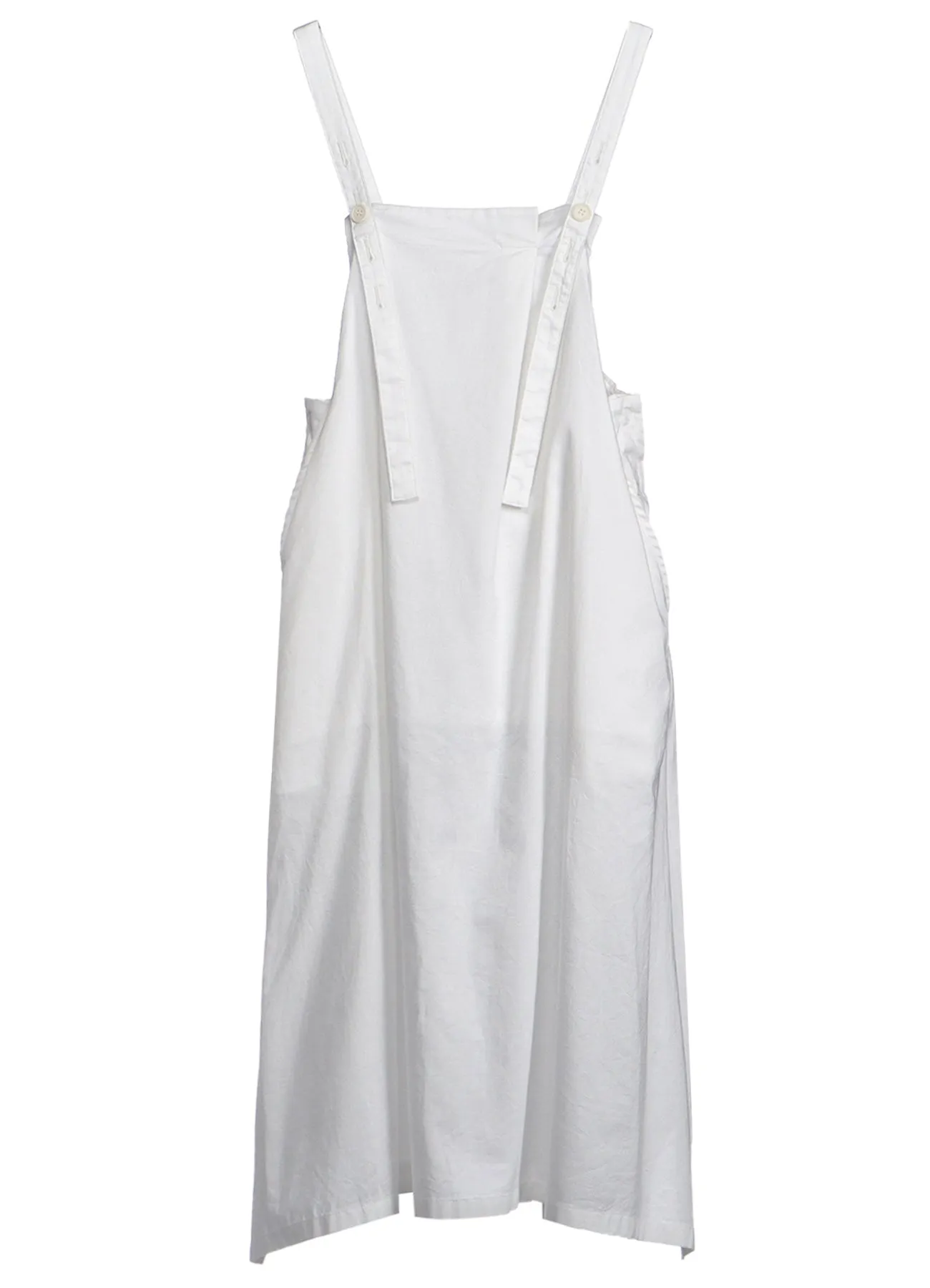 [Y's BORN PRODUCT] THIN COTTON TWILL FRONT TUCKED SHOULDER STRAP DRESS