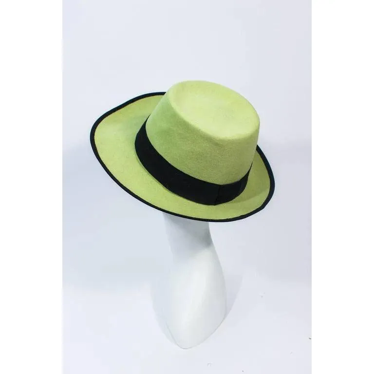 YVES SAINT LAURENT Rive Gauche Runway Abstract Top Hat