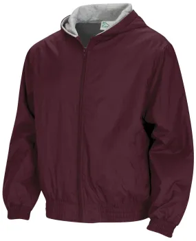 Zip Front Bomber Jacket - Maroon - CSEE